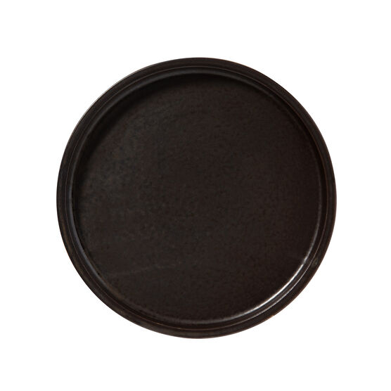 Black ceramic side plate